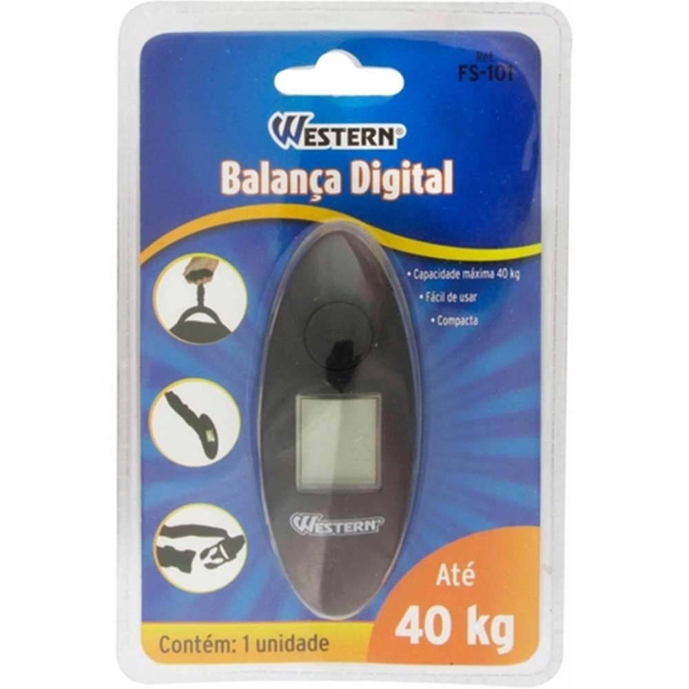 BALANÇA DIGITAL 40KG MULTIUSO PORTÁTIL WESTERN-10884