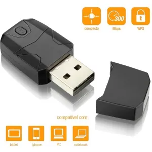 ADAPTADOR WIRELESS 300MBPS MULTILASER