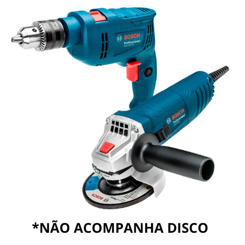 COMBO FURADEIRA E ESMERILHADEIRA 127V GSB 550W RE GWS 850W BOSCH