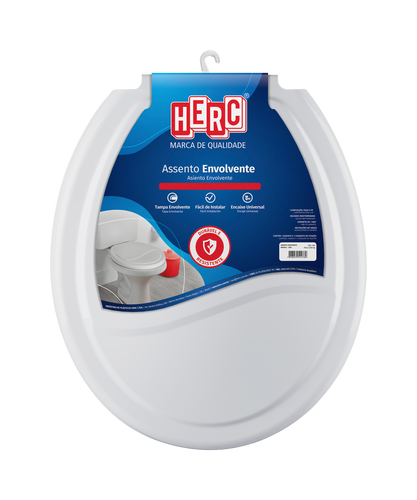 ASSENTO SANITÁRIO ALMOFADADO REDONDO CINZA HERC