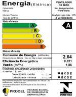 VENTILADOR DE TETO NEW DELTA LIGHT BRANCO VENTI-DELTA 127V 38-3148 -9009