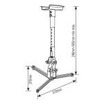 SUPORTE PARA PROJETOR PRETO TETO/PAREDE SBRP756 BRASFORMA-10623