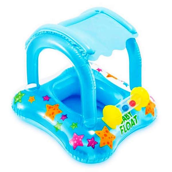 BOIA PISCINA INFLÁVEL BOTE BABY COM COBERTURA-0