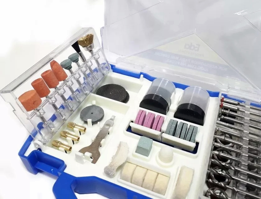 KIT DE ACESSÓRIOS PARA MICRO RETÍFICA 9QR EDA - 145 PEÇAS-11563