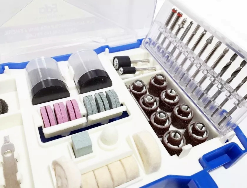 KIT DE ACESSÓRIOS PARA MICRO RETÍFICA 9QR EDA - 145 PEÇAS-11564