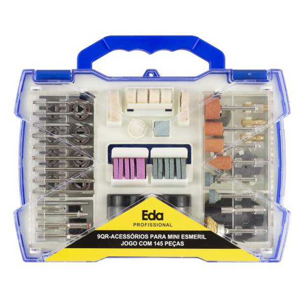 KIT DE ACESSÓRIOS PARA MICRO RETÍFICA 9QR EDA - 145 PEÇAS-0