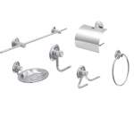 KIT PARA BANHEIRO INOX 5 PEÇAS STANDARD METALPLAS-0