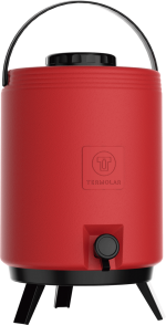 BOTIJÃO TÉRMICO 12 LITROS COM TORNEIRA TERMOLAR VERMELHO-9313