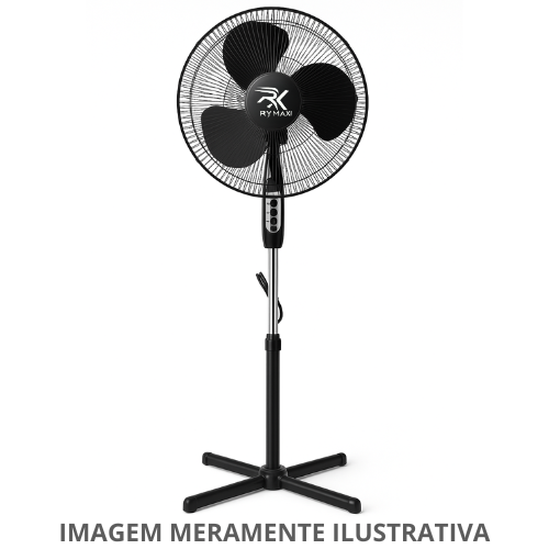 VENTILADOR 40CM COLUNA 127V RY MAXI PRETO