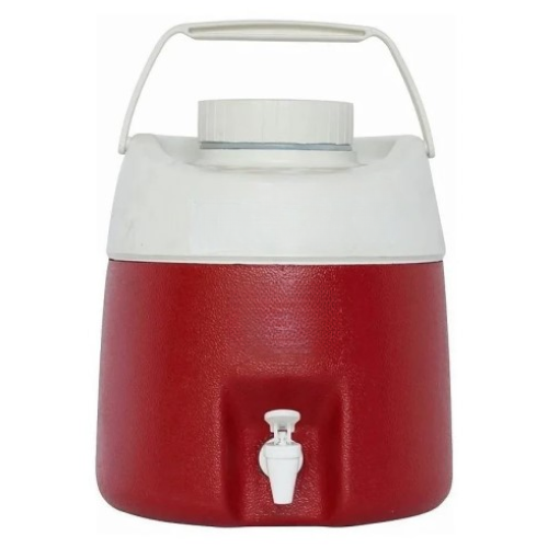BOTIJÃO TÉRMICO 08 LITROS COM TORNEIRA THERMOFORT VERMELHO