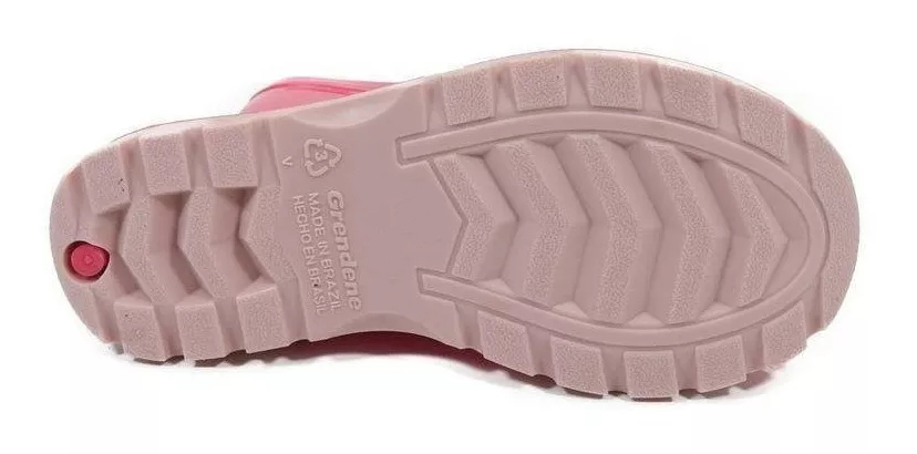 BOTA INFANTIL PEGA FORTE ROSA GALOCHA COM FORRO GRENDENE-9618