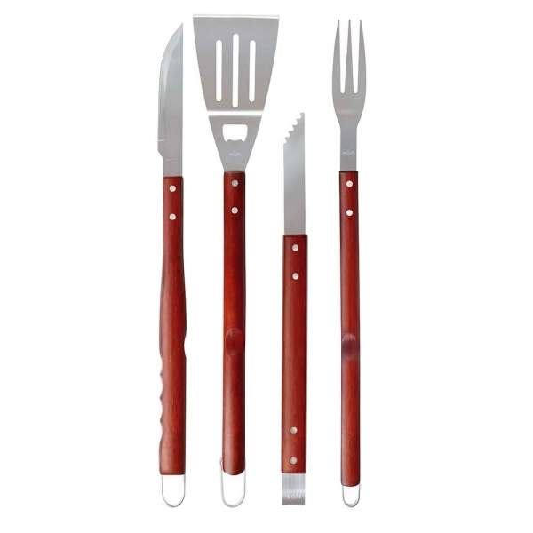 CONJUNTO PARA CHURRASCO 4 PEÇAS INOX 3311 MOR-0