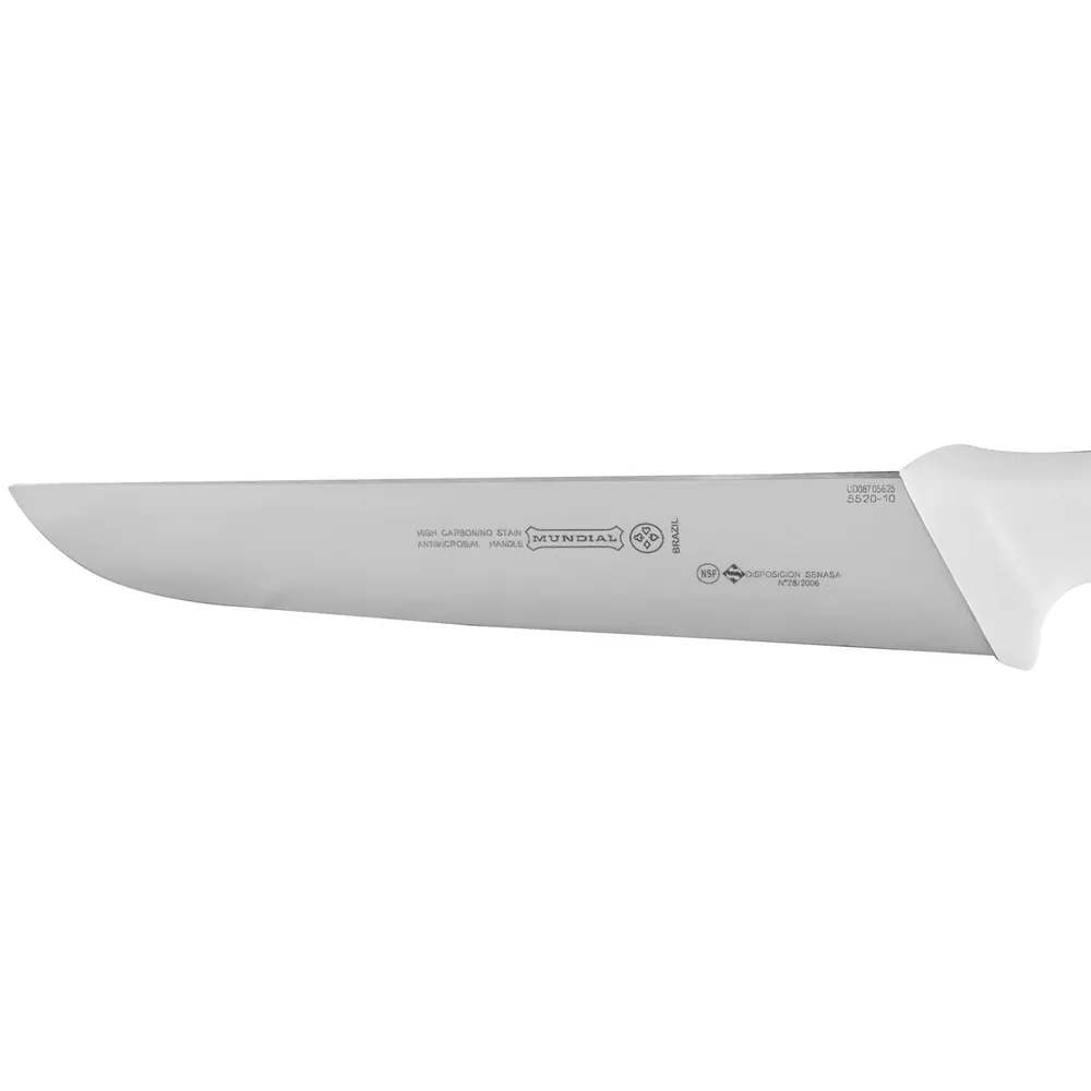 FACA INOX AÇOUGUE CABO BRANCO 10" MUNDIAL 5520/10-9817