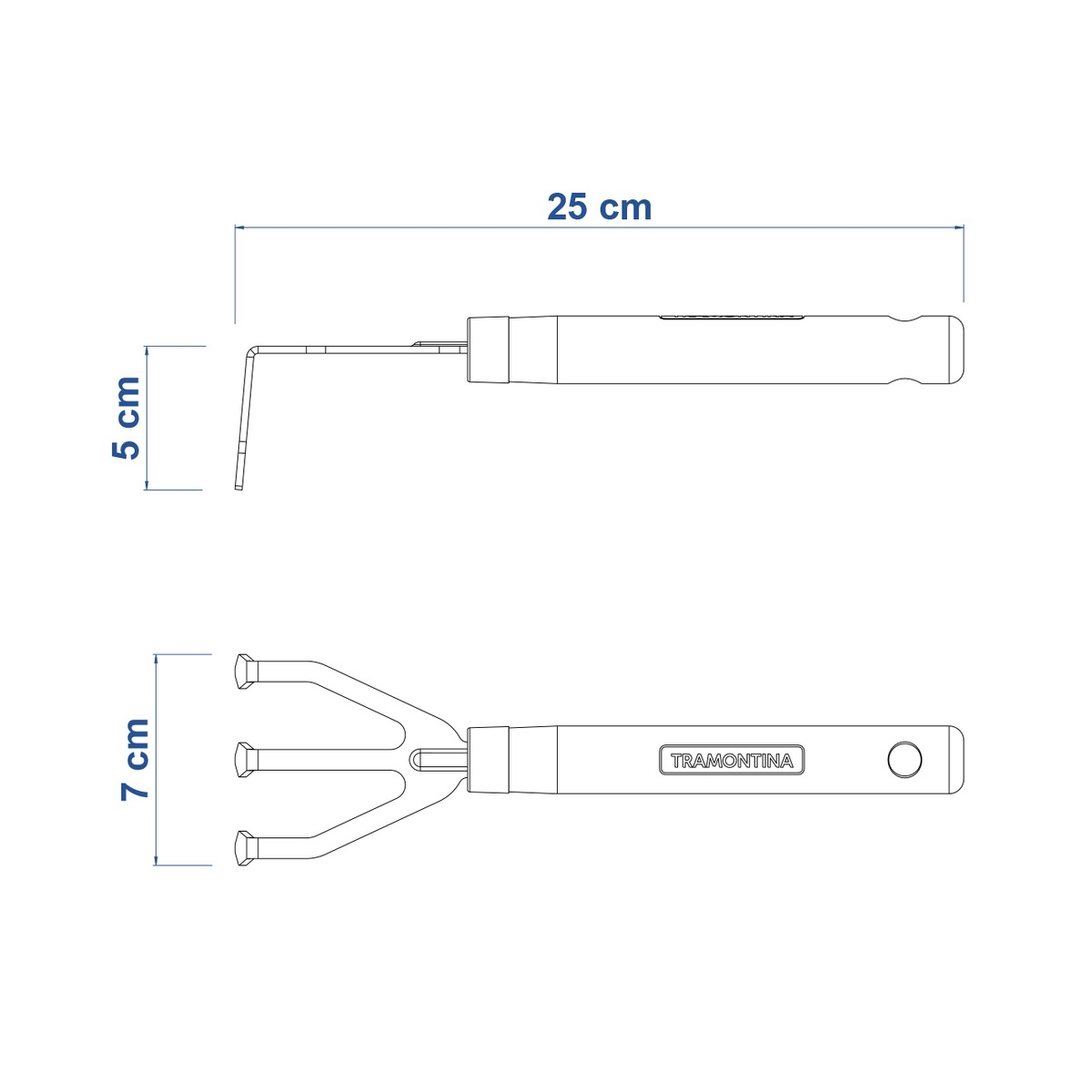 ANCINHO METÁLICO 3 DENTES PARA JARDIM TRAMONTINA -10449