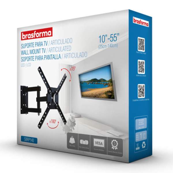 SUPORTE PARA TV LCD ARTICULADO 10-55" SBRP140 BRASFORMA-0