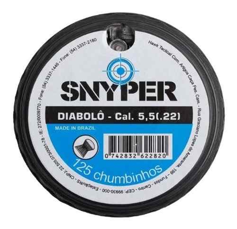 CHUMBO PARA CAÇA 5,5MM COM 125 DIABOLO SNYPER-0