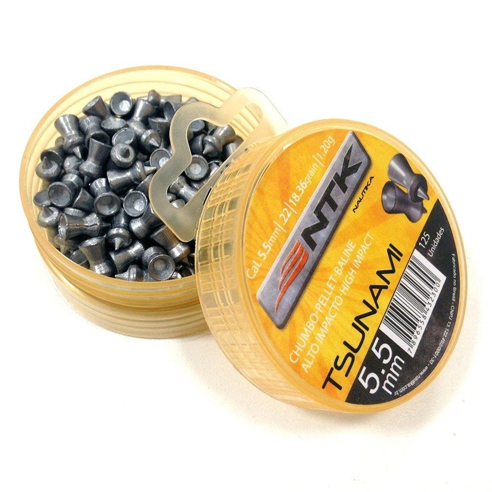 CHUMBO PARA CAÇA 5,5MM COM 125 NAUTIKA TSUNAMI-10788
