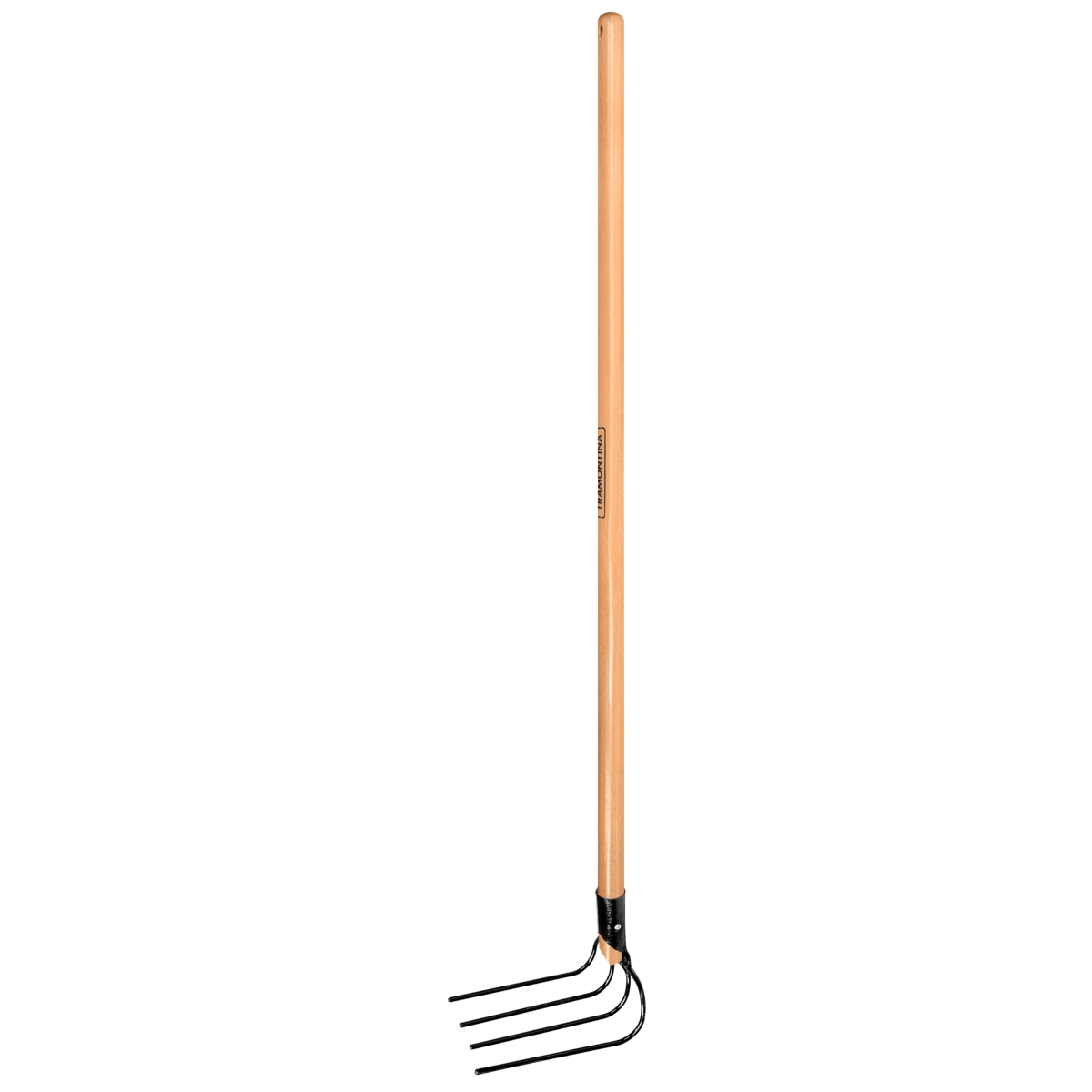 FORCADO CURVO COM 4 DENTES EM AÇO COM CABO MADEIRA 120 CM TRAMONTINA 77140544-10703