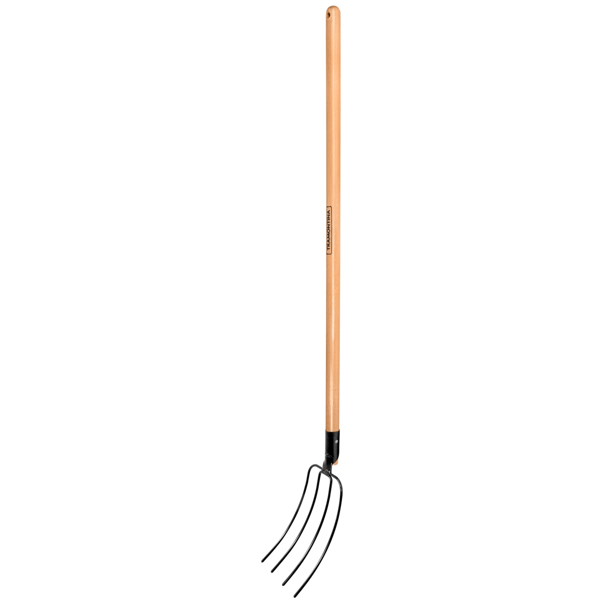 FORCADO RETO COM 4 DENTES EM AÇO COM CABO MADEIRA 120 CM TRAMONTINA 77144544-10708