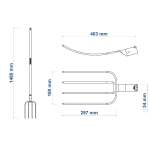 FORCADO RETO COM 4 DENTES EM AÇO COM CABO MADEIRA 120 CM TRAMONTINA 77144544-10711