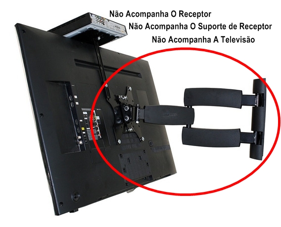 SUPORTE PARA TV LCD ARTICULADO 23-55" SBRP145 BRASFORMA-13223