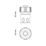 ENGATE RÁPIDO EM PLÁSTICO PARA MANGUEIRAS 5/8" E 3/4" TRAMONTINA-11244