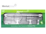 KIT PARA BANHEIRO METAL 5 PEÇAS EXACTO METALPLAS-11018