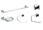 KIT PARA BANHEIRO METAL 5 PEÇAS EXACTO METALPLAS-0