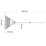 VASSOURA COM 22 DENTES EM POLIPROPILENO PRETO COM CABO DE MADEIRA 120 CM TRAMONTINA -10998