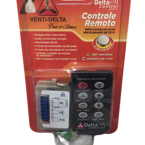 CONTROLE REMOTO PARA VENTILADOR DE TETO VENTI-DELTA-0