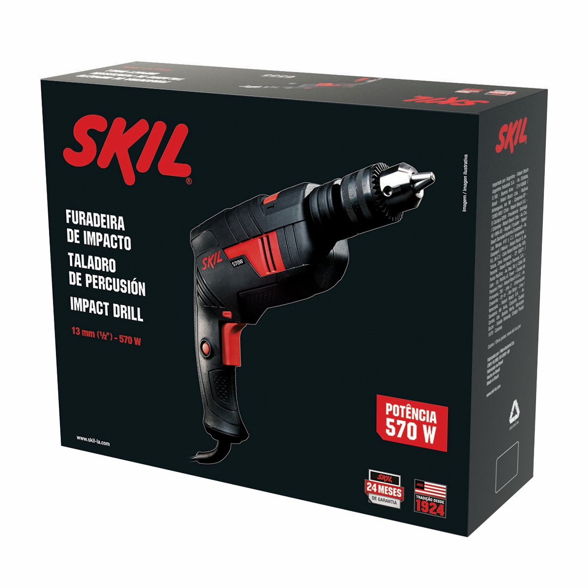 FURADEIRA DE IMPACTO 6555 570W 127V MANDRIL 1/2” - SKIL -0