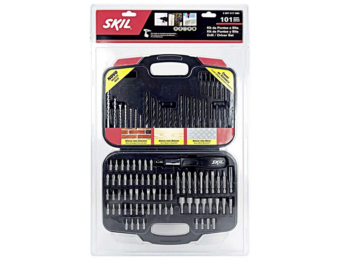 KIT DE BITS, PONTAS E BROCAS COM 101 PEÇAS 2 607 017 087 - SKIL-11847