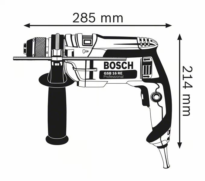 Furadeira de Impacto ½” (13 mm) Bosch GSB 16 RE 750w 127V-12344