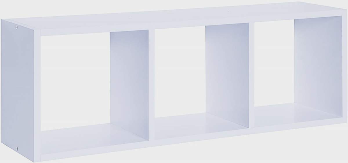 NICHO TRIPLO CUBO BRANCO 80X28X20X1,5 PRAT-K-12204