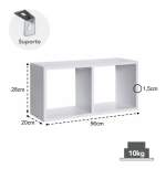 NICHO DUPLO CUBO BRANCO 56X28X20X1,5 PRAT-K-12190