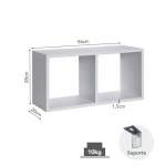 NICHO DUPLO CUBO BRANCO 56X28X20X1,5 PRAT-K-12186