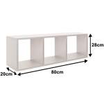 NICHO TRIPLO CUBO BRANCO 80X28X20X1,5 PRAT-K-12209