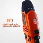 PARAFUSADEIRA À BATERIA 4,8V BIVOLT COM LUZ LED E 16 PEÇAS - BLACKDECKER KC4815B-12409