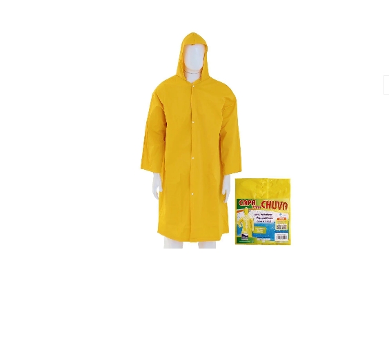 CAPA DE CHUVA PLASTNOVA COM MANGA AMARELA TAMANHO G-12738