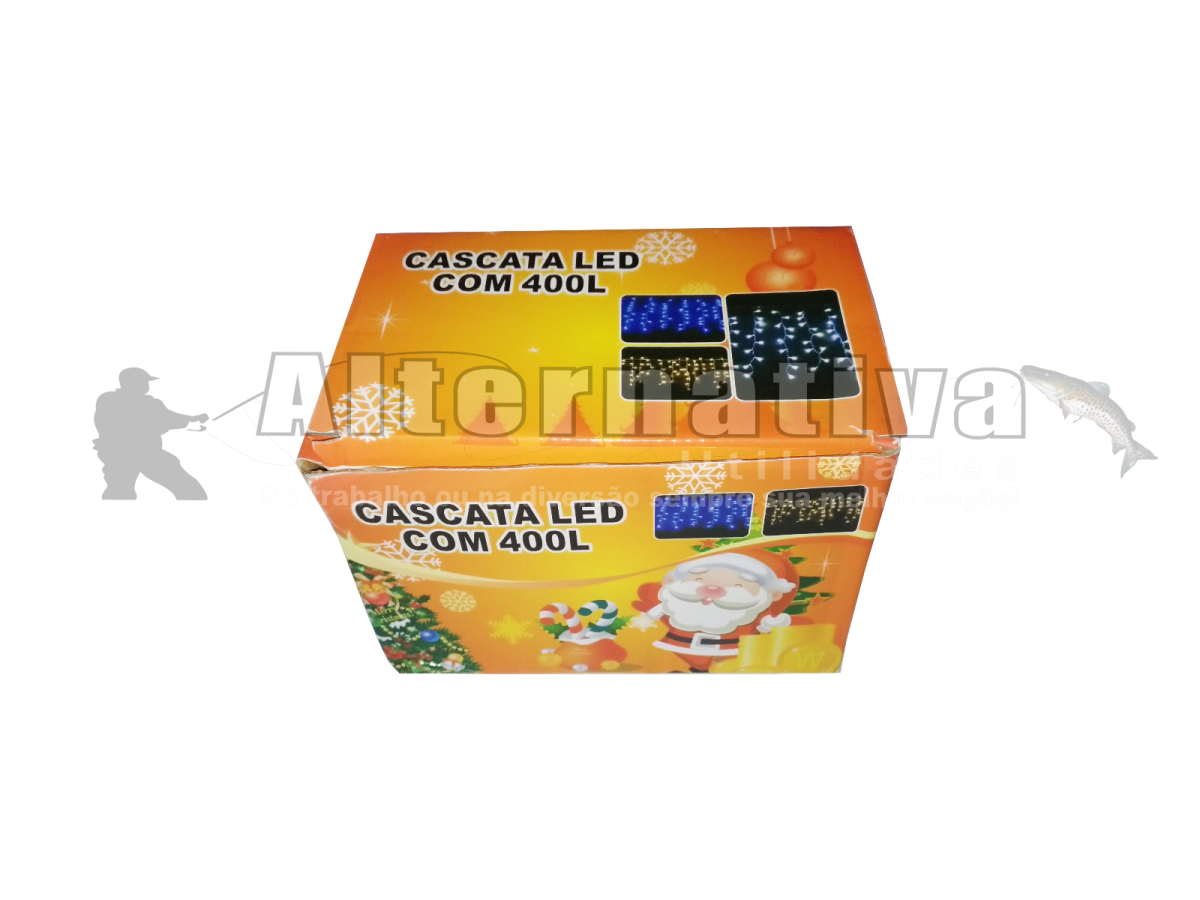 CASCATA DE LED COM 400 LÂMPADAS BRANCO FRIO-12430