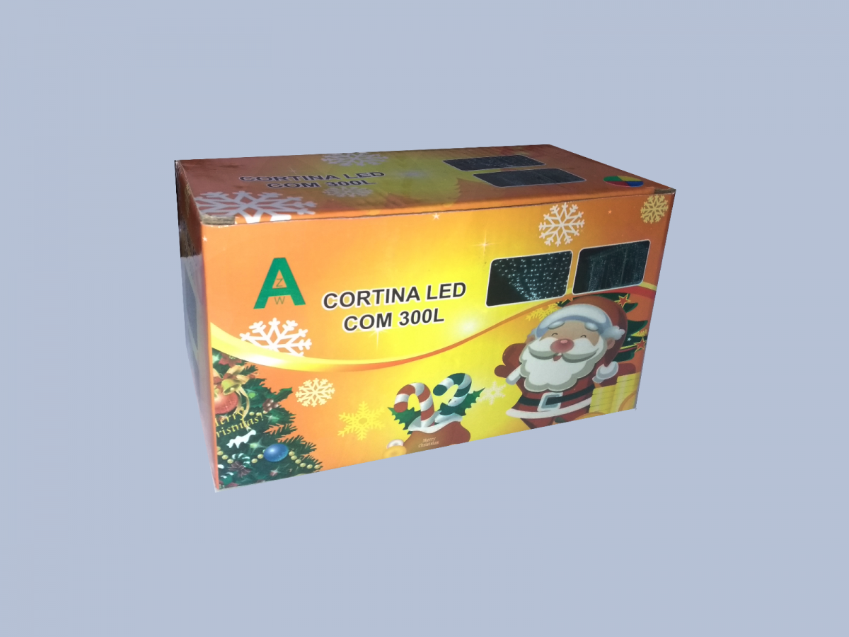 CORTINA DE LED COLORIDA 3MX2,5M COM 300 LÂMPADAS -12514