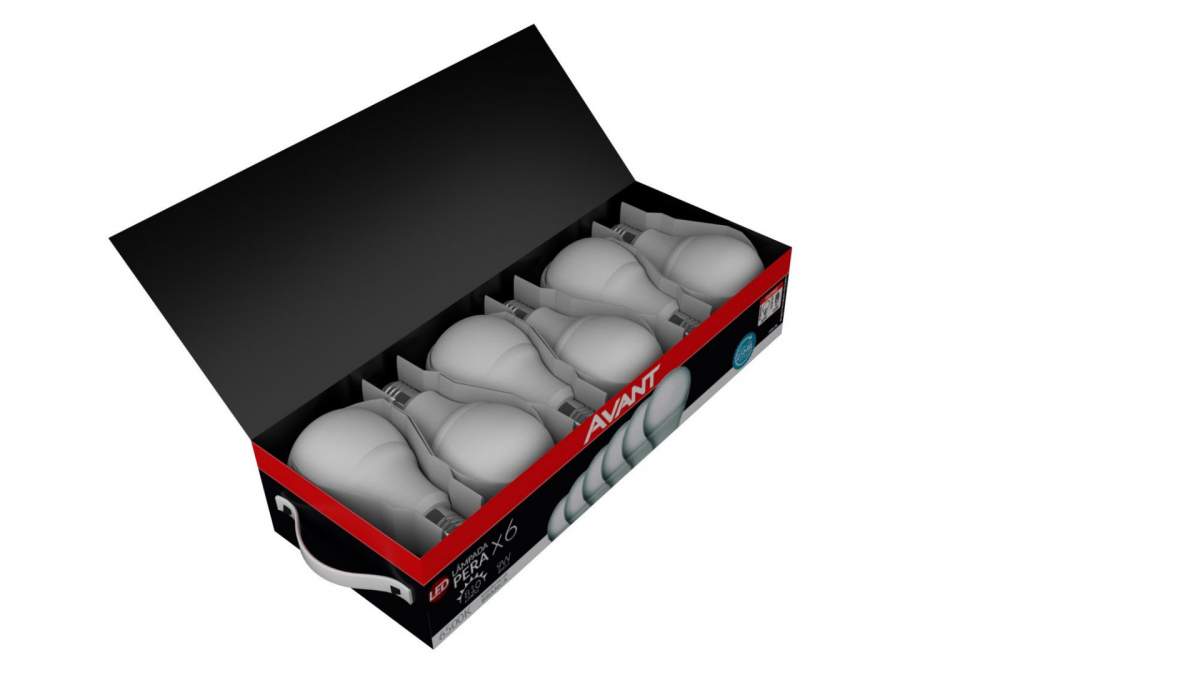 LÂMPADA LED BOLINHA 09W 6500K KIT COM 6 UNIDADES AVANT-13108