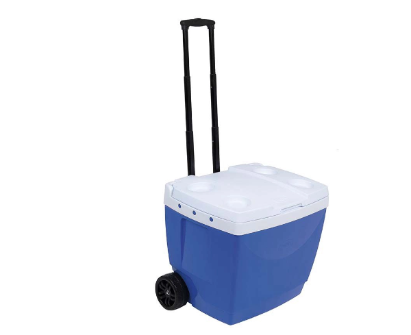 CAIXA TÉRMICA DE 42 LITROS COM RODINHAS AZUL MOR