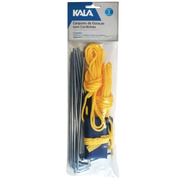 CONJUNTO DE ESTACAS COM CORDINHAS AMARELAS KALA