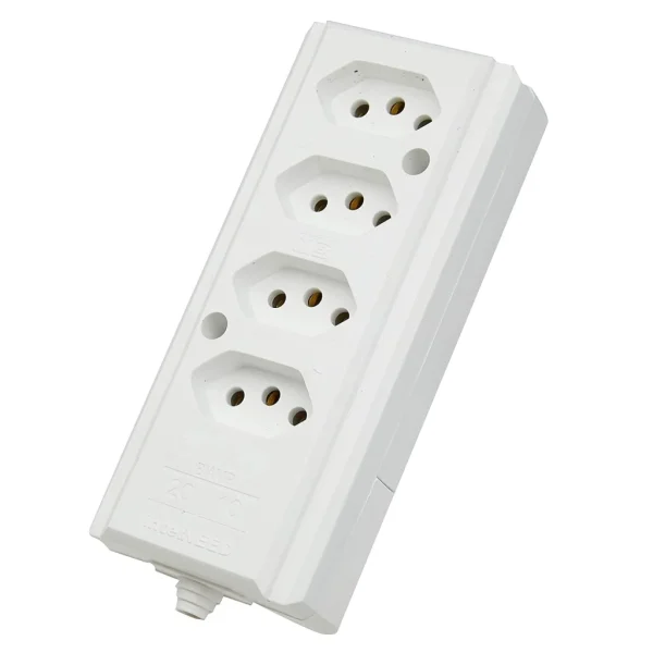 TOMADA BARRA QUADRUPLA 20A 2P+T BIVOLT - INTERNEED