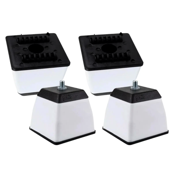 PE PARA GELADEIRA/FOGÃO PLÁSTICO QUADRADO BRANCO PRATIK