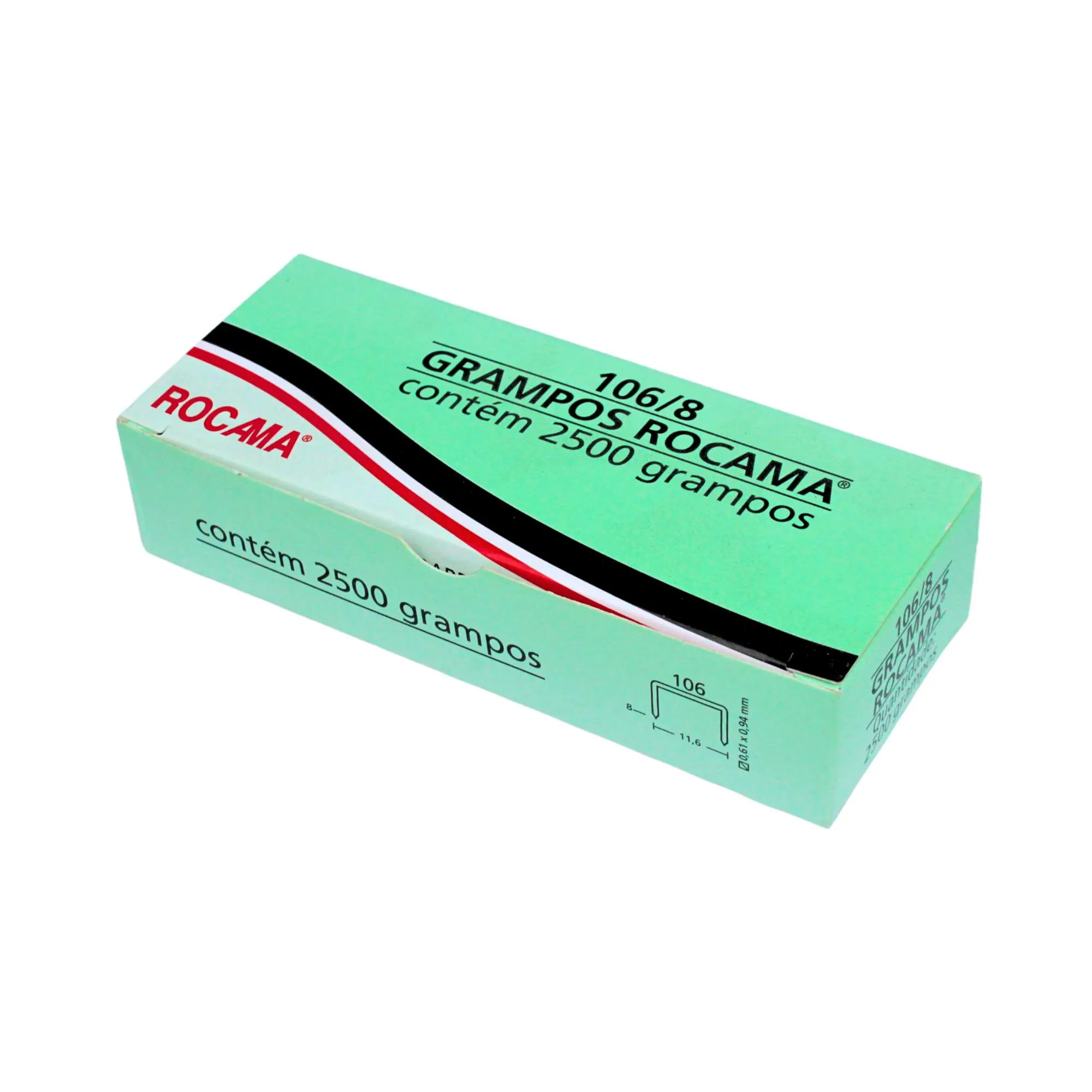 GRAMPO 106/8 POLIDO ROCAMA COM 2500 GRAMPOS